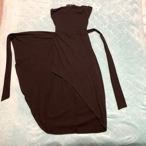 strapless black cross dress